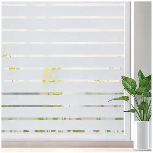 Sonnenschutzfolie Lifetree für Fenster mit Streifen- und Dekorfolie