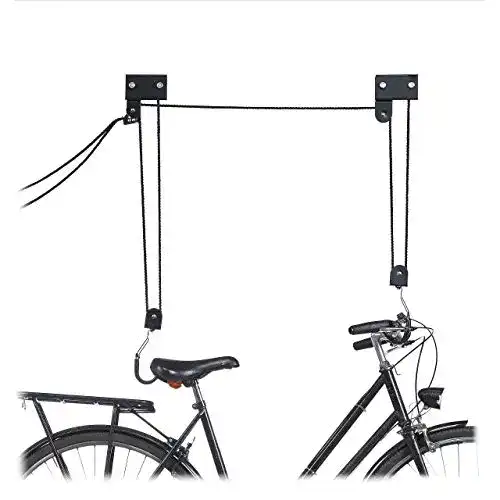 Fahrradlift Relaxdays in Schwarz mit 45 kg Traglast