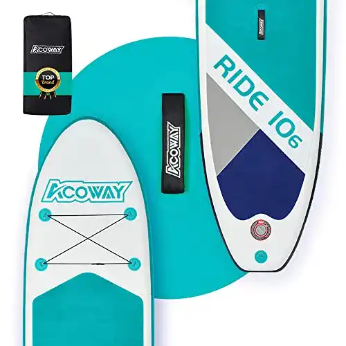 Acoway SUP Board Set Aufblasbares Stand Up Paddle Board 320 x 81 cm