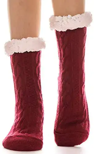 Kuschelsocken Antsang Damen Stoppersocken – Warme, rutschsichere Haussocken
