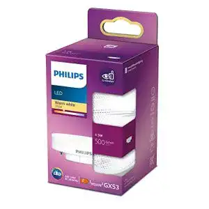 GX53 LED Lampe von Philips, ersetzt 40W, warmweiß, 500 Lumen