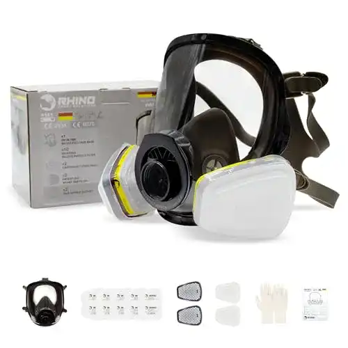 Gasmaske Rhino RH-7011 Vollmaske mit Zubehör und Filtersystem