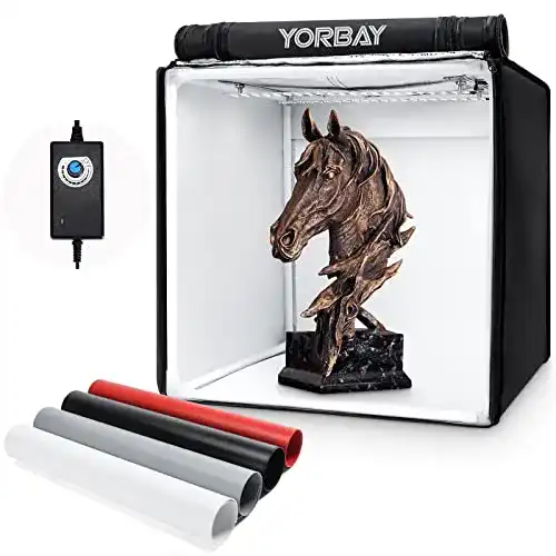 Yorbay Fotostudio Set 40 x 40 x 40 cm mit LED-Beleuchtung und CRI 95+