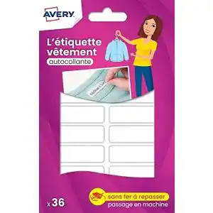Namensaufkleber für Kleidung – Avery Kleideretiketten, selbstklebend