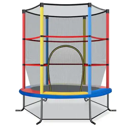 Kindertrampolin Costway Ø165 cm für Innen- und Außenbereich