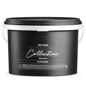Latexfarbe matt Craft Colors 5L – hochwertige Wandfarbe in schwarz