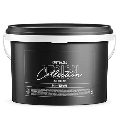 Latexfarbe matt Craft Colors 5L – hochwertige Wandfarbe in schwarz