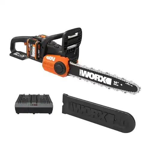 Worx WG384E Akku-Kettensäge 40V mit 35 cm Schwertlänge