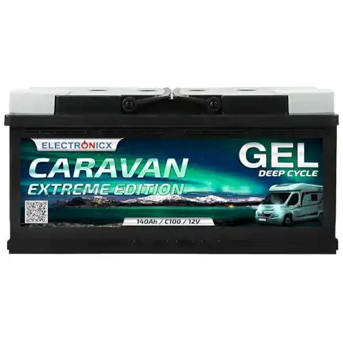 Solarbatterie Electronicx Gel Batterie 12V 140Ah für Caravan