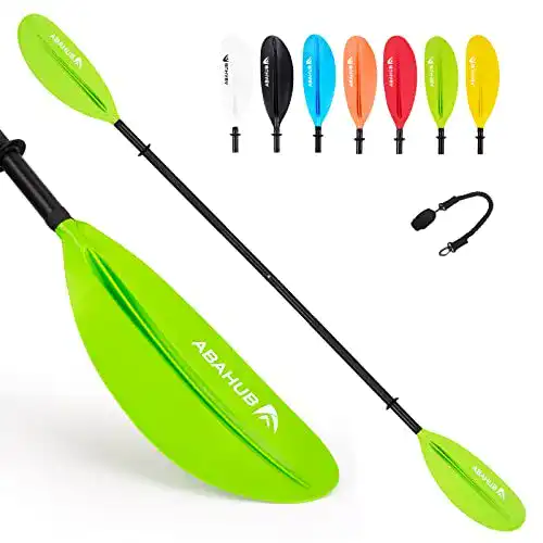 Abahub Kajakpaddel Aluminium 218/230/241cm mit Paddelleine