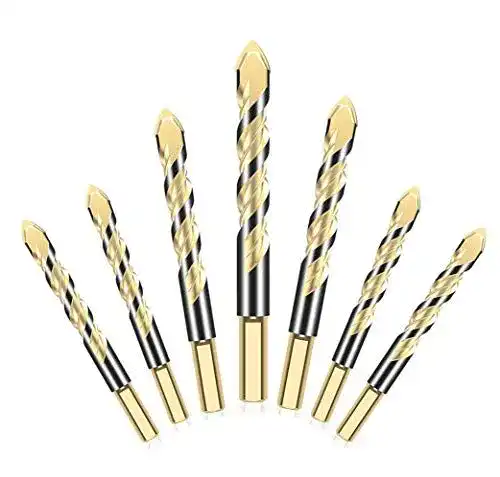 Fliesenbohrer Set UEOTO, 7-teiliges Glasbohrer Set mit Triangel Legierung