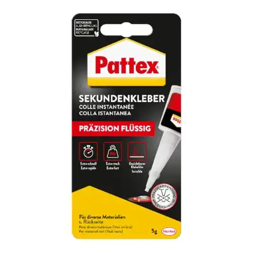Pattex Sekundenkleber Präzision, tropffrei und schnelltrocknend, 5 g