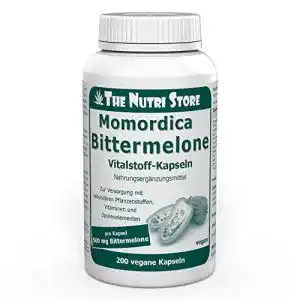 Bittermelone Kapseln 500 mg von The Nutri Store, vegane 200 Stück