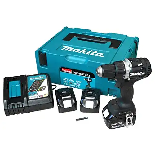 Makita Akkuschrauber DDF484TB3J mit drei Akkus und Ladegerät