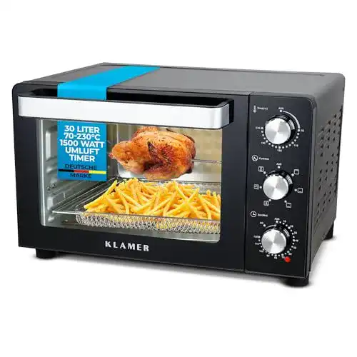 Minibackofen mit Drehspieß und Umluft von Klamer