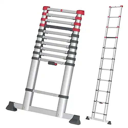 Hailo T80 FlexLine Alu Teleskopleiter mit Sicherheitsmechanismus