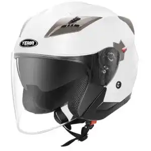 Motorradhelm für Damen YEMA Jethelm mit Doppelvisier und Sonnenblende