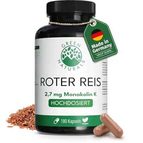 Roter Reis Kapseln von Green Naturals, 180 vegane Kapseln