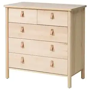 IKEA BJÖRKSNÄS Kommode mit 5 Schubladen in Birke, 90×90 cm