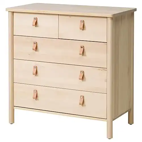 IKEA BJÖRKSNÄS Kommode mit 5 Schubladen in Birke, 90×90 cm
