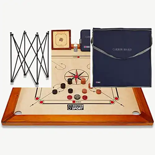 Carrom-Board Doctor Sport – Karom Spielbrett Komplett Set