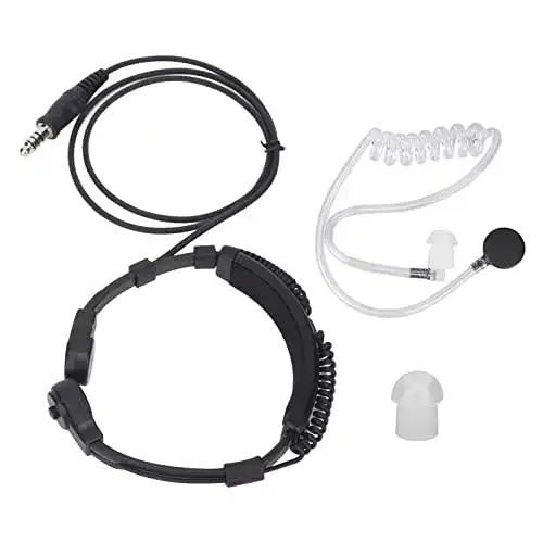 Kehlkopfmikrofon Elprico einstellbares Walkie-Talkie-Ohrhörer