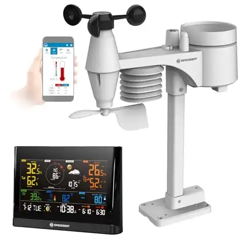 Bresser WLAN Comfort Wetterstation mit 7-in-1 Profi-Sensor