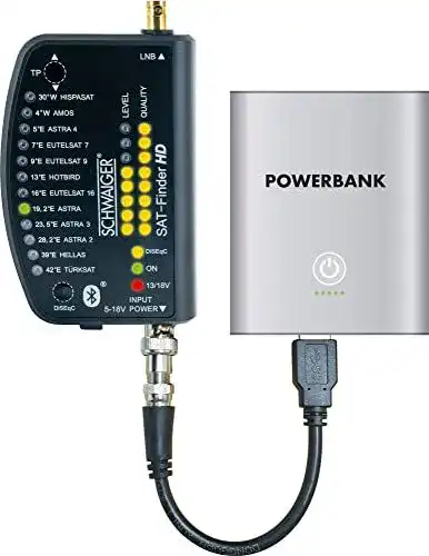 Sat-Finder Schwaiger SF9003BTAKKU Digitaler HD mit Bluetooth und App