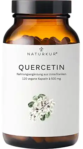 Quercetin Naturkur 500 mg, 120 Kapseln im Apothekerglas
