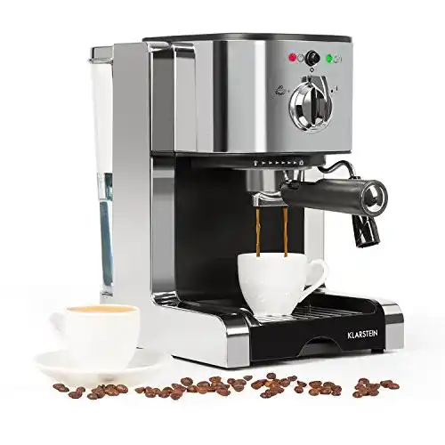 Klarstein Passionata Siebträgermaschine für Espresso und Kaffee