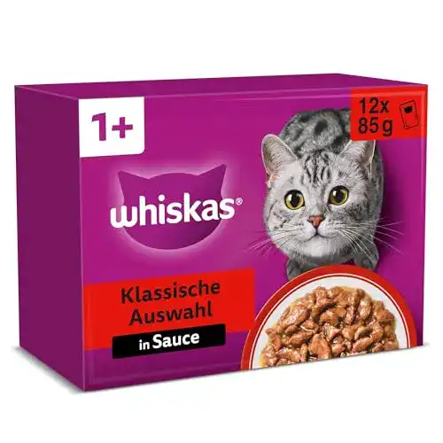 Whiskas Nassfutter 1+ Klassische Auswahl für Katzen