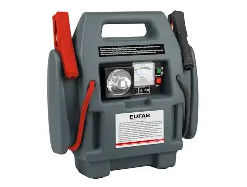 Eufab 16643 Powerpack Starthilfegerät mit Kompressor