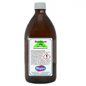 Salzsäure Algin 4% chemisch rein 500ml Glasflasche
