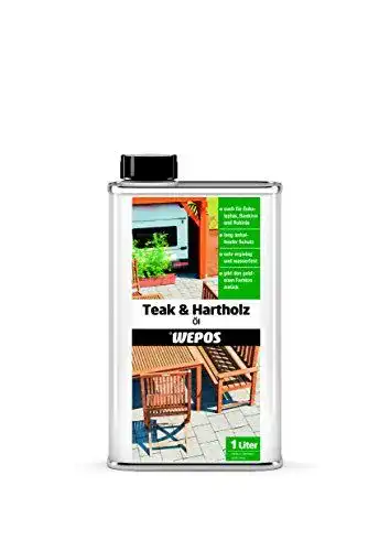 Wepos Terrassenöl für Teak- und Hartholz, 1 Liter