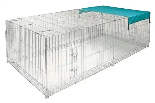 Freilaufgehege Kerbl mit Ausbruchsperre und Türen für Tiere