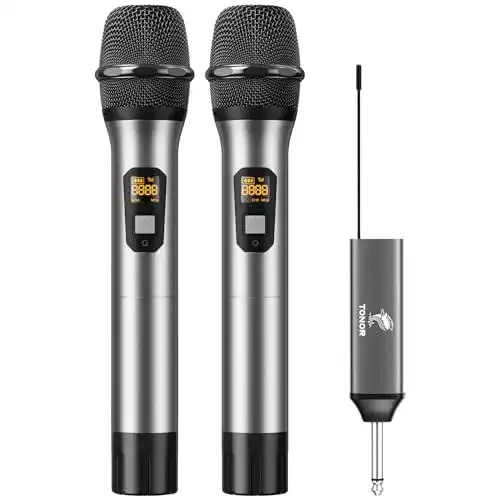 Funkmikrofon Tonor UHF Dual Kabellos für professionelle Anwendungen