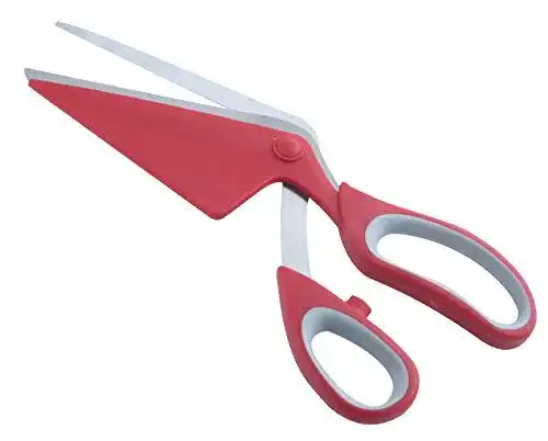 Fackelmann Pizzaschere und -Heber aus Stahl mit Softgrip-Griff
