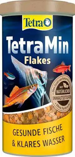 Tetra Min Flakes Flockenfutter für Zierfische – 1 L Dose