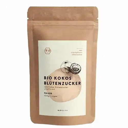 Kokosblütenzucker BioNutra Bio 1500 g – Bio-Kokoszucker