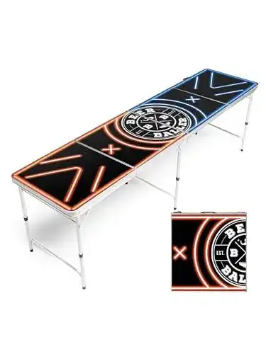 Bier-Pong-Tisch BeerBaller LED Neon Edition