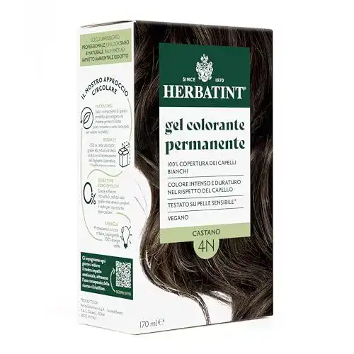 Herbatint Permanente Haarfarbe 4N Braun 170 ml, Ammoniakfrei