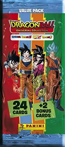 Panini Dragon Ball Universal Collection Trading Cards mit 24 Karten und 2 Bonuskarten