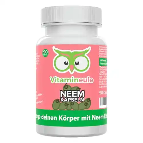 Neem Pulver Kapseln 400 mg 4:1 Extrakt – Bioaktiv und Vegan