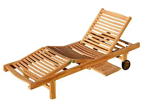 Teak Sonnenliege Gartenliege von Deckchair Teak ASS
