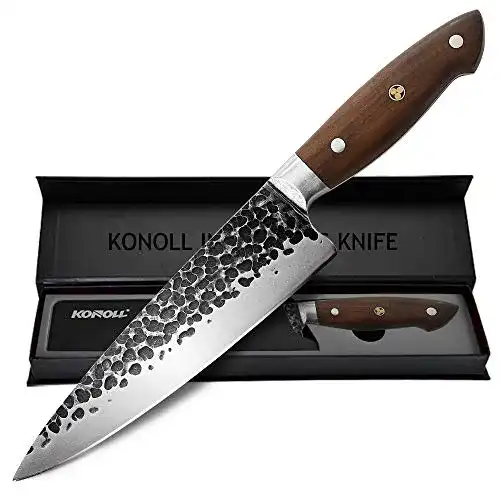 Kochmesser 20 cm KONOLL aus 5Cr15Mov Edelstahl für Küche und Gastronomie