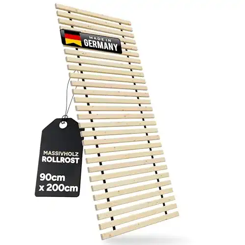 Rollrost 90×200 cm von Tuga – Holztech mit 28 Leisten und 300 kg Belastbarkeit