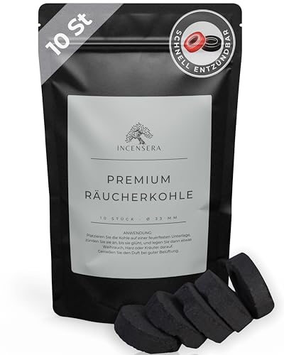 Räucherkohle Incensera Tabletten für Weihrauch und Harze