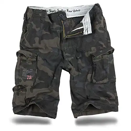 Cargo-Shorts Herren Trooper Lightning Edition – Black Camo