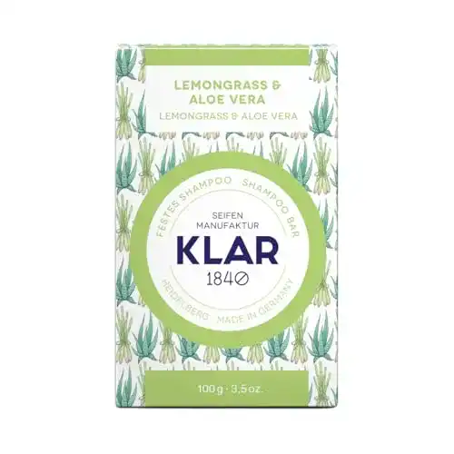 Klar-Seife festes Shampoo Lemongrass und Aloe Vera 100g für fettiges Haar