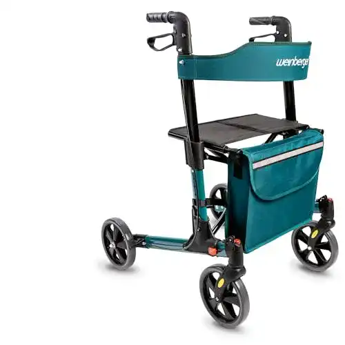 Leichter klappbarer Alu-Rollator mit Tasche von Weinberger